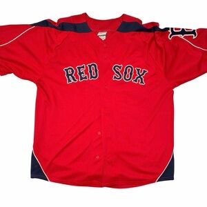 Majestic Boston RedSox Red Button-Up Baseball Jersey. Matsuzaka #18